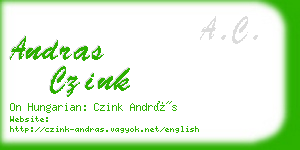 andras czink business card